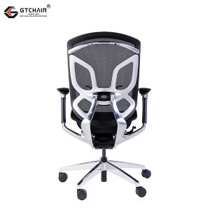 High Back Adjustable Swivel Chair With Armrest Ergonomic Lumbar Support