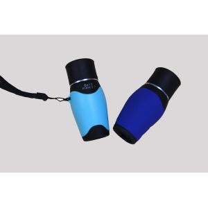 6x18 Cute Blue Color Mini Monocular Telescope 10.5mm Eye Relief With Rubber Eye