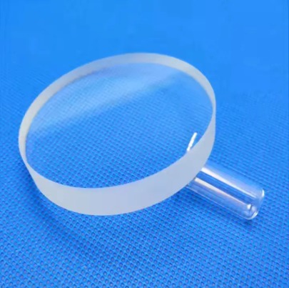 Buy Clear Transparent Circular Fused Quartz Glass Plate For Optics Manufacturing at wholesale prices
