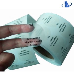 China Round Seal Matte Transparent Destructible Vinyl Label Stickers Single Sided Adhesive on sale