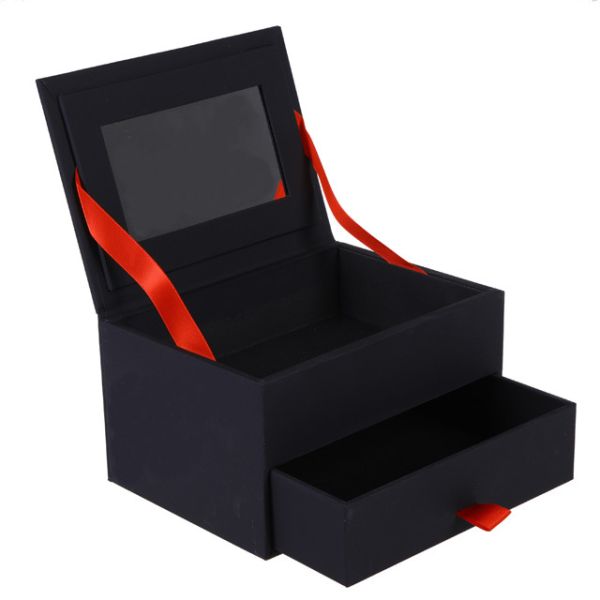 Soft Touch Hard Rigid Cardboard Custom Brand Logo Luxury Gift Box Packaging With Sliding Drawer