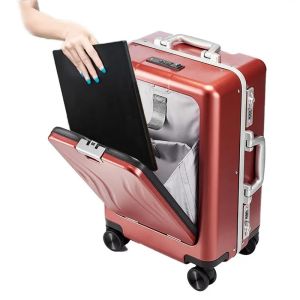 China Universal Spinner Wheels Luxury Cabin Size Business Suitcase with TSA Lock and Anti-Theft Front Open Design on sale