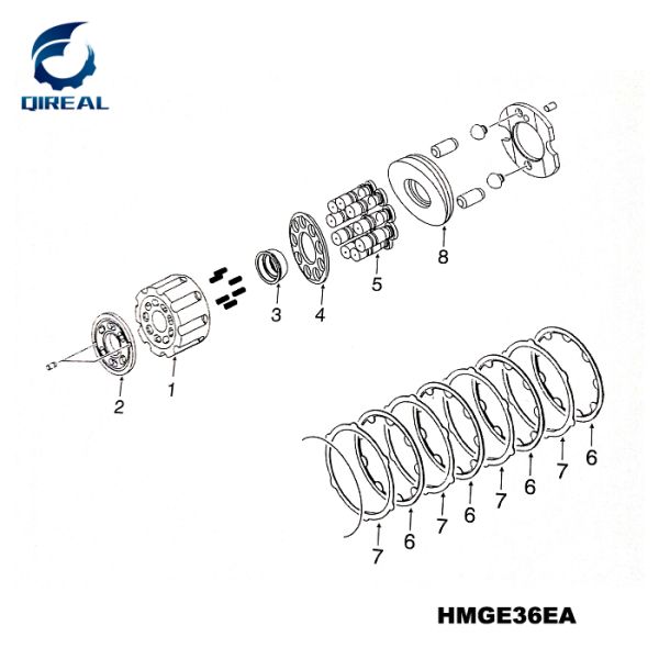 Hmge36ea Travel Motor Spare Parts for Zx200