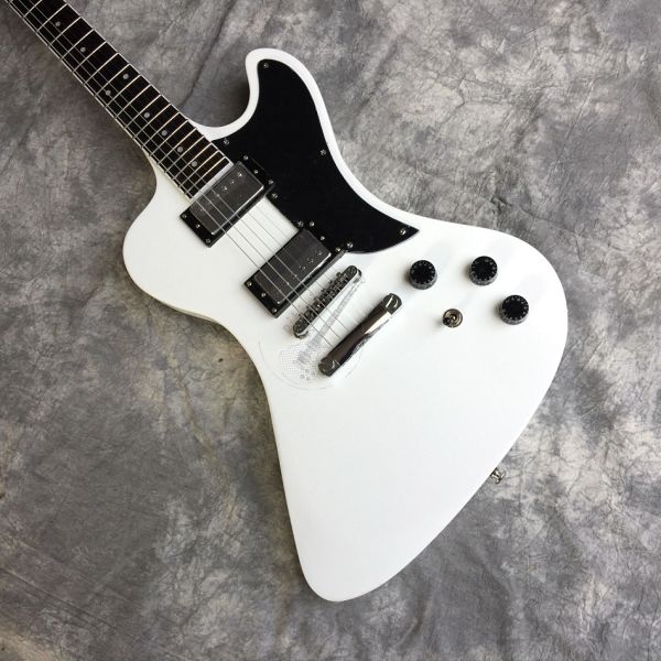 Free delivery, hot selling electric guitar, white hardware, front brown back red body, all colors and logo can be custom