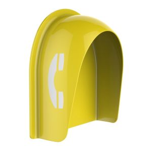 Column Mouting Acoustic Phone Booth Impact Resistant Acoustic Telephone Hood