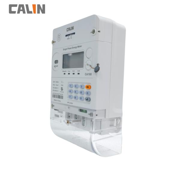 Card Prepayment Single Phase Electric Meter , Surge Protection Wireless Power