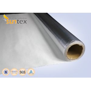 Silver Heat Reflective Aluminum Fiberglass Cloth For Flexible Hose Fabricating