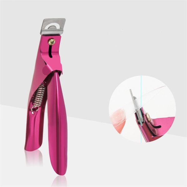 Straight Blade Stainless Steel Acrylic False Tips Clipper for Nail Hand Edge Cutting