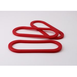 Red Plastic Grocery Bag Carrying Handle For Retail Merchandise