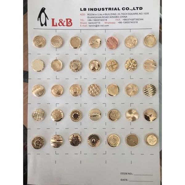 Wholesale Custom Brand Metal Garment button Custom Made Metal Buttons for Lady Coat