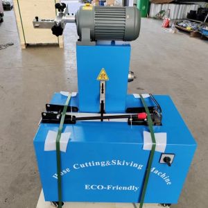 350mm*2.8mm Automatic Hose Cutting And Skiving Machine With 2850 RPM Motor