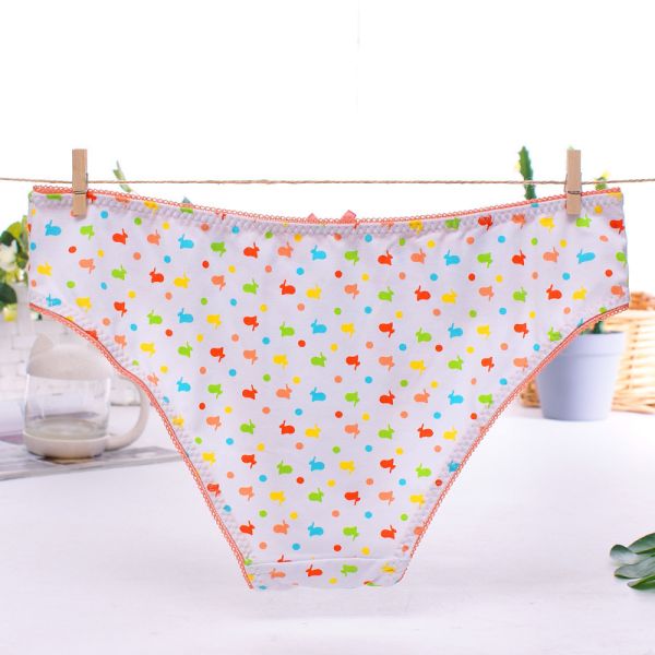 Buy Sanding milk fiber printing young girls thong underwear at wholesale prices