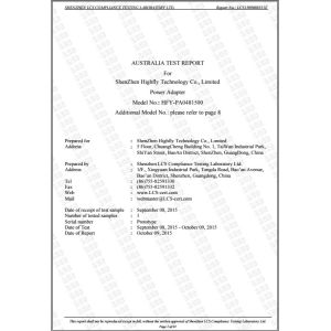 Shenzhen Highfly Technology Co., Limited Certifications