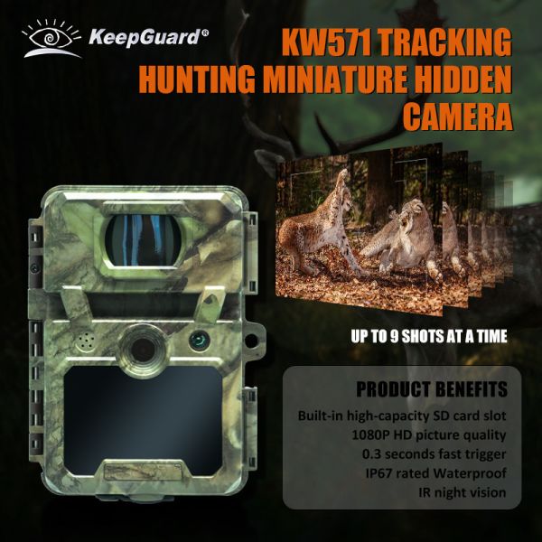 Buy Mini Wireless Wildlife Scouting Camera with 30MP Camouflage IP66 Waterproof and PIR Function for Hunting and Security at wholesale prices