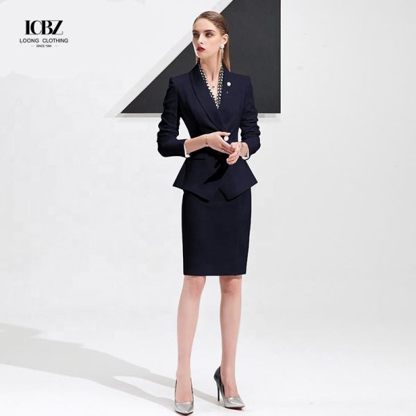 Customized Navy Ladies Office Formal Suits Set for Women Upgrade Your Office Wardrobe