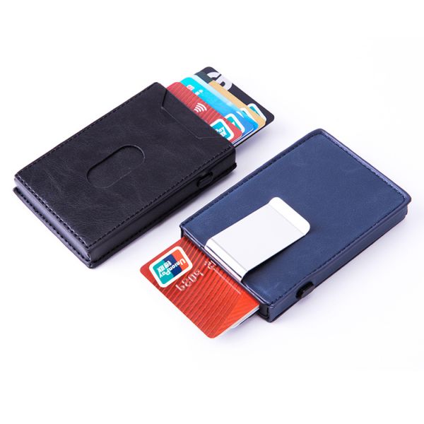 6.5cm * 9.8cm * 1.6cm Package Size Custom Logo Packaging Real Leather Credit Cards Holders