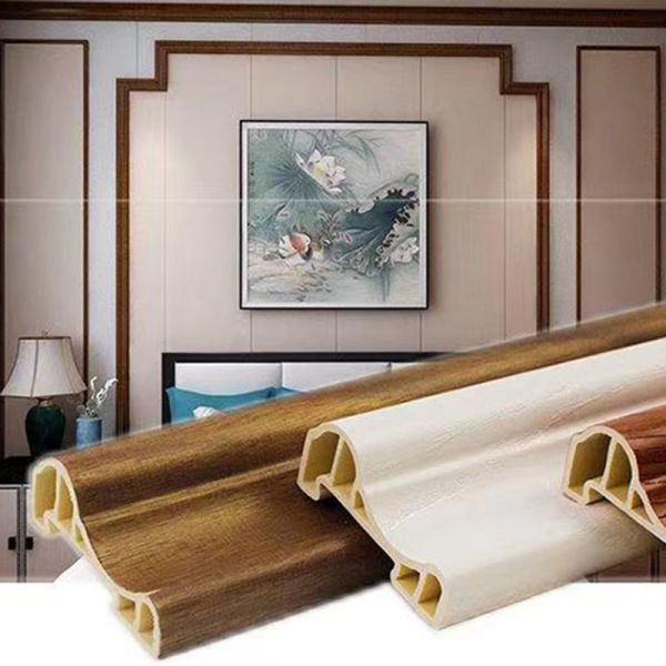 Polyvinyl Chloride White Laminate Skirting Board Moisture Resistant