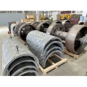 Carbon Steel Customizable Lebus Folding Line Rope Groove Winch Drum