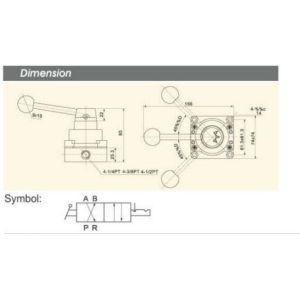 Manual Pneumatic hand valve HV-02 HV-03 HV-04 HV 3 Position 4 Way Pneumatic Hand