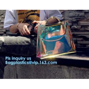 top quality transparent pvc clear handbag, PVC Handbags Custom 2pcs in 1 Set