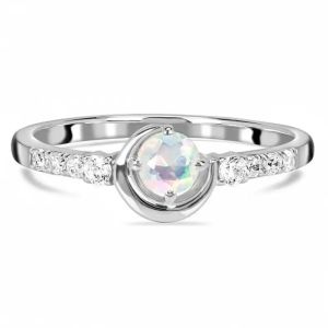 Glamour Hot Fashion Natural Rainbow Moonstone Women 925 Sterling Silver Jewelry