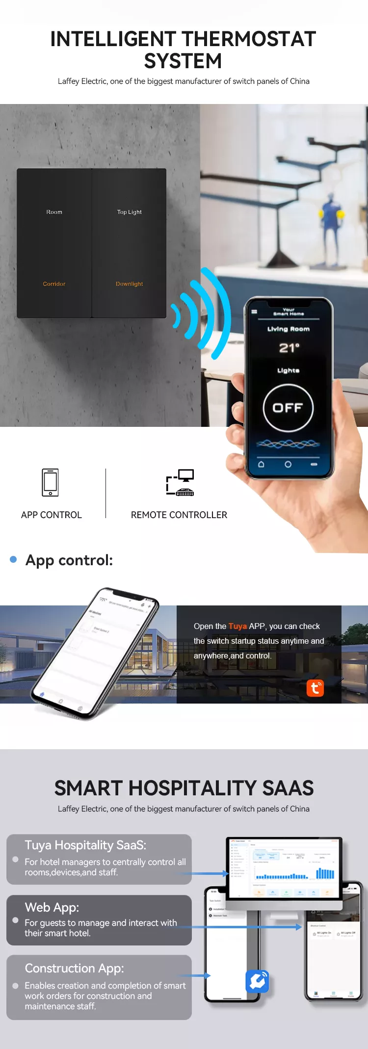 Aluminum Alloy Metal Wall Switch Zigbee Protocol Grey / Black / Champagne Color