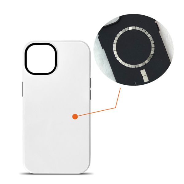 DIY Custom 3D Sublimation 2 in 1 Magnetic Phone Cases For IPhone 14 Pro