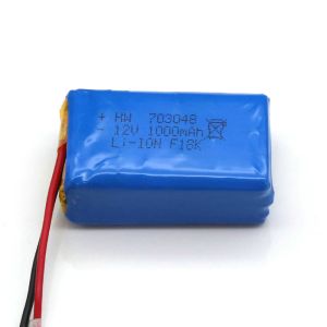 Custom PL703048 1000mAh 12V Lithium Ion Polymer Battery Pack