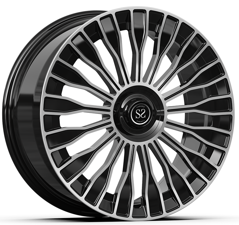 Custom Forged Wheels 17-24 Inch Universal Fit Gloss Black Machined