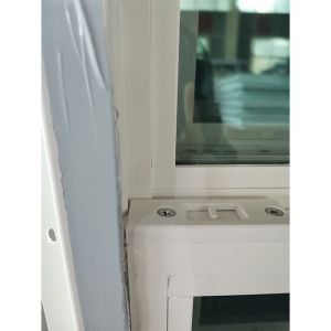 Slimline UPVC Single Hung Window With Custom Made Glass
