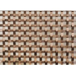 3.75mm SS316L Rose Gold Decorative Woven Wire Mesh Wall Cladding
