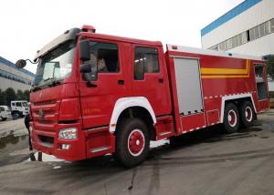 China Howo 6 X 4 10 Wheel Large Fire Truck , Fire Service Truck For Factory on sale