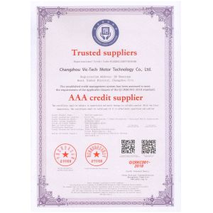 Changzhou Vic-Tech Motor Technology Co., Ltd. Certifications