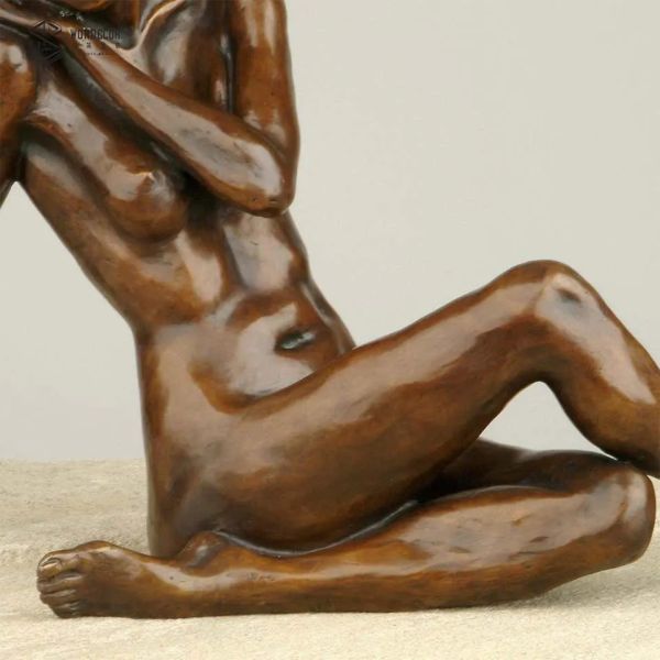 Sexy Naked Brass Woman Sculpture Outdoor Decoration Life Size