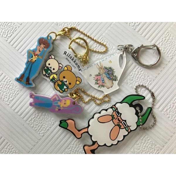 Buy Acrylic Cartoon Character Charms , Cute Keychain Charms Exquisite Workmanship at wholesale prices