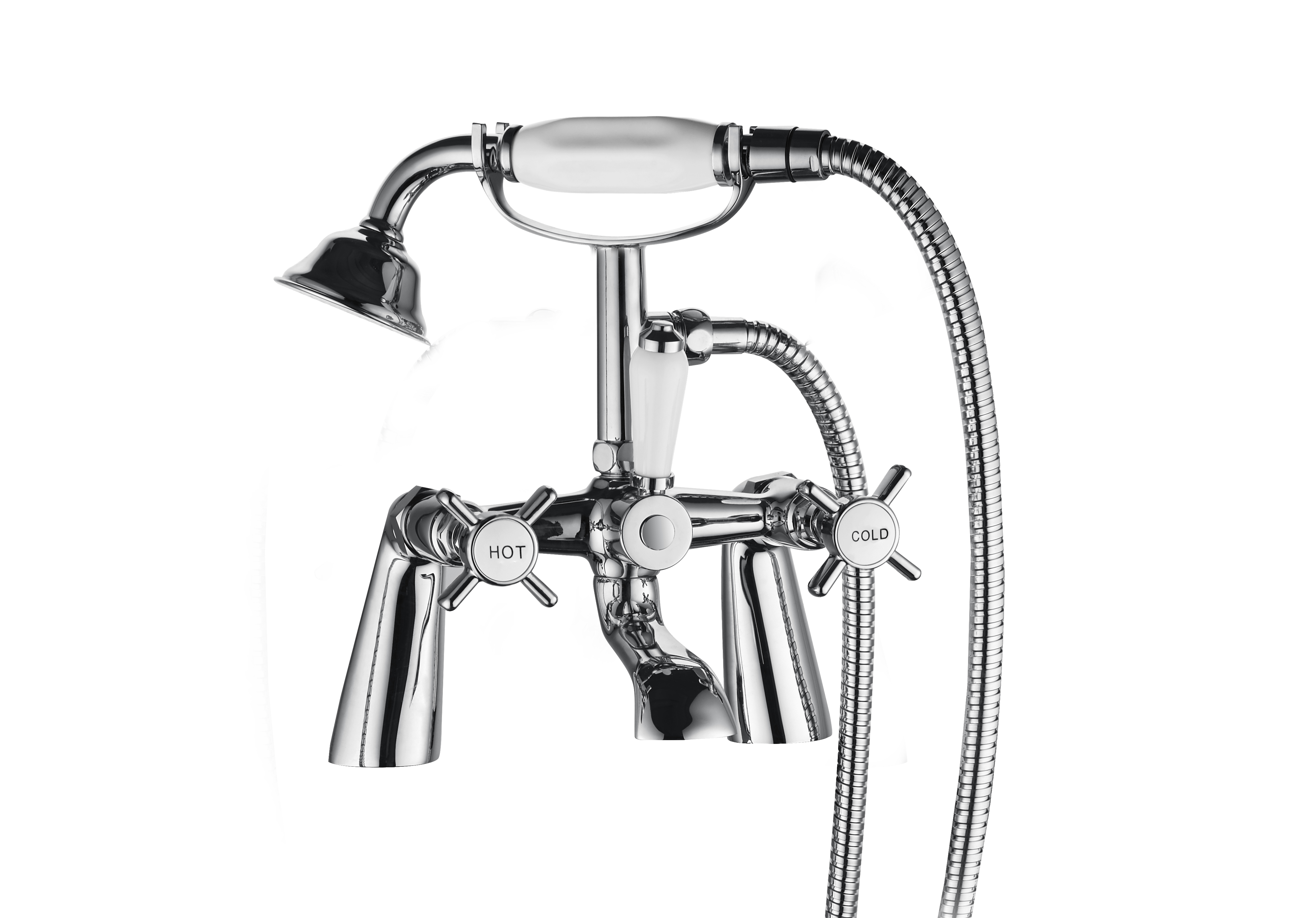 Double Handles Bath Shower Mixer Faucet For Sophisticated Bathroom T8046N