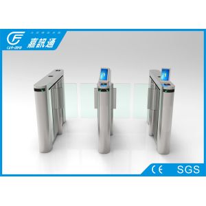 Theater Entrance Pedestrian Barrier Gate , React Quickly Flap Barrier Turnstile