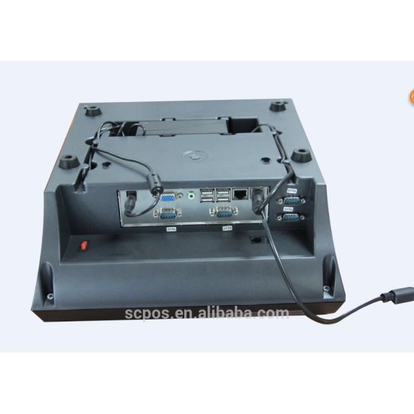 Orange Black 12 inch POS System with 58mm thermal printer and Resistance Touch Screen