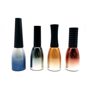 Mini Round Shape 5ml Empty Nail Polish Bottles Colorful Glass Customize