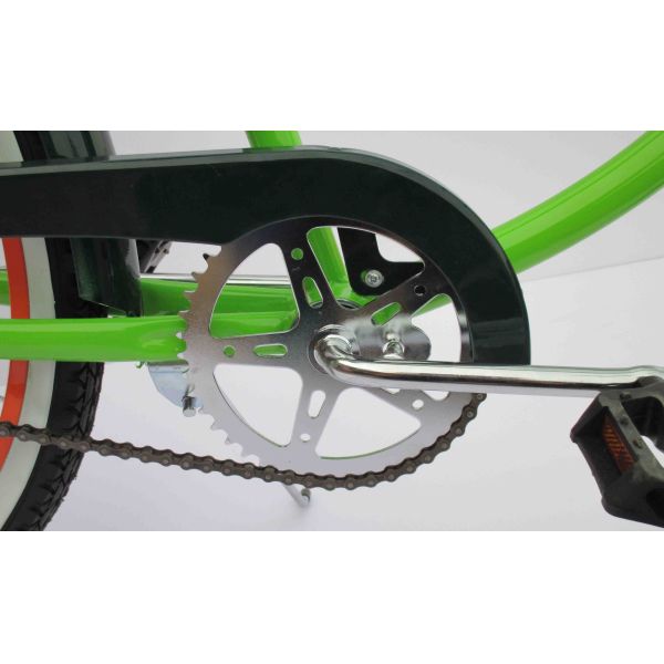 Single Speed Adult Coaster Brake Beach Cruiser Bike with Front Carrier and 26" White Wall Tire