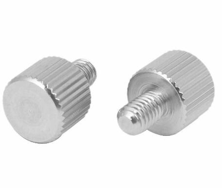 Computer PC Case Flat Head Knurled Thumb Screw M4 X 6mm Zinc Plate Surface