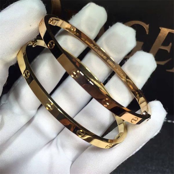 C love bracelet 18k gold white gold yellow gold rose gold diamond bracelet Jewelry factory in Shenzhen, China