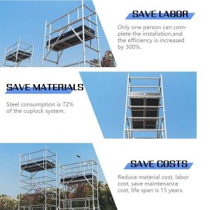 Scaffolding Mobile Multipurpose Aluminum Scaffold Tower Platform 6061-T6