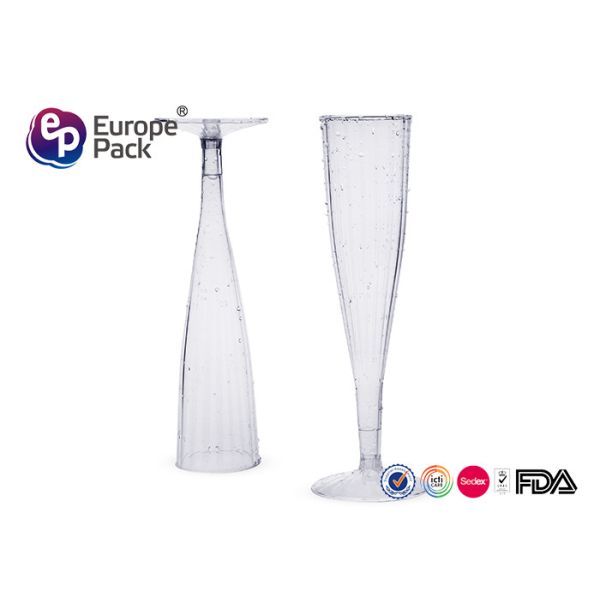 Buy Recycle 160Ml Personalized Plastic Champagne Glasses With Special Shape at wholesale prices