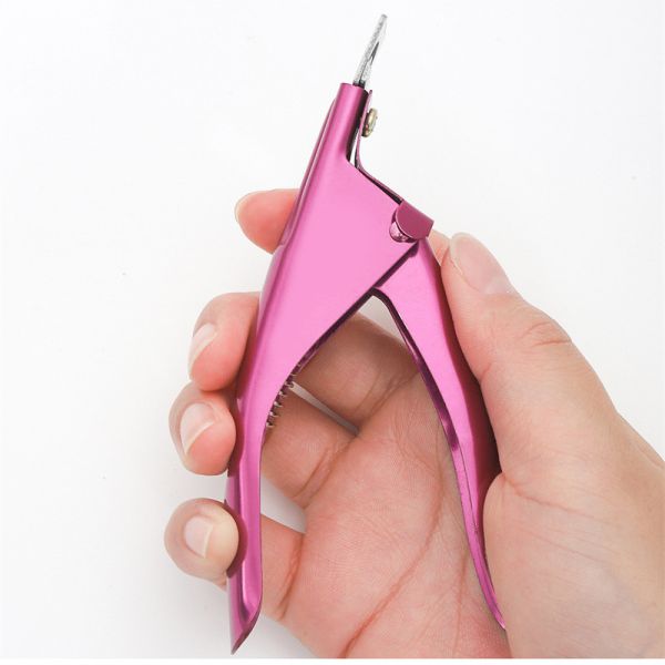 Straight Blade Stainless Steel Acrylic False Tips Clipper for Nail Hand Edge Cutting