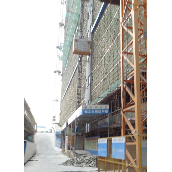 3 Doors SC200BZ Building Lifts Elevators , Rack Pinion Lift Max Lifting Height