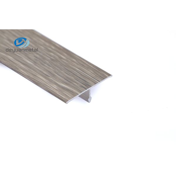 Buy 2500mm Aluminum T Profiles Electroscopes Treatment Transition Trim wood grain at wholesale prices