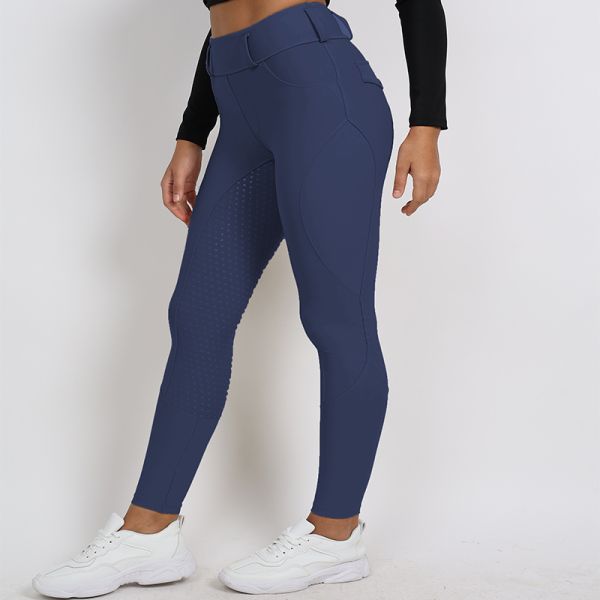 Navy Grip Riding Gear Legging Equestrian Breeches With Pocket