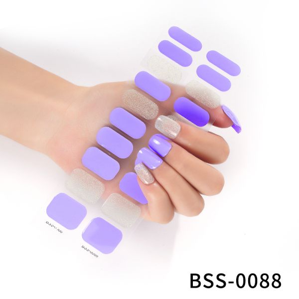 Wholesale Valentine Semi Cured Wraps Long Lasting Gel Nail Stickers New Arrival Styles Nail Gel Wraps