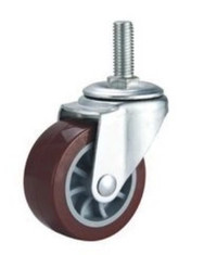 Small Red Screw PU caster,  2,2.5,3 light duty polyurethane Caster for Basket, Moving castor
